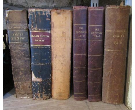 A collection of Dickens and other books to include Martin Chuzzlewit, Chapman &amp; Hall London 1844 (1st Ed), Bleak House, B