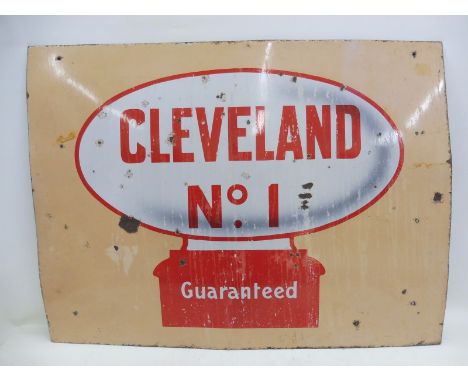 An early Cleveland No.1 Guaranteed rectangular enamel sign with central oval globe motif, 48 x 36".