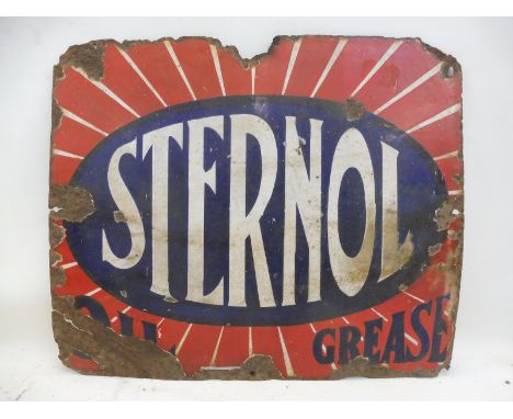 A Sternol Oil and Grease rectangular enamel sign, 21 x 18". 