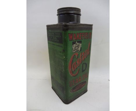 A Wakefield Castrol Gear Oil 'D' Grade quart Castrol Caddy. 