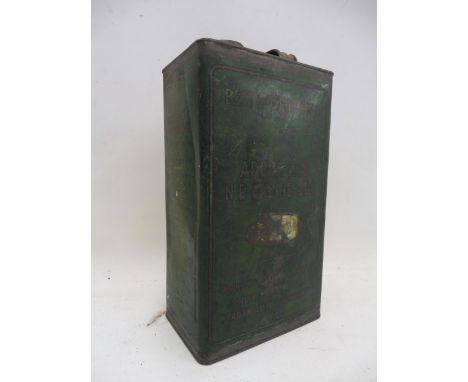 A rare Duckhams Adcoidised N.P. Engine Oils gallon can bearing the words: Specified for Rolls-Royce, Austin, Bentley etc. 