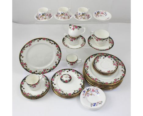 A collection of Aynsley dinner and teaware produced for Elder Dempster Lines, three coffee cans and five saucers produced by 