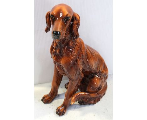 A large ceramic model of an Irish setter, height approx 80cm.