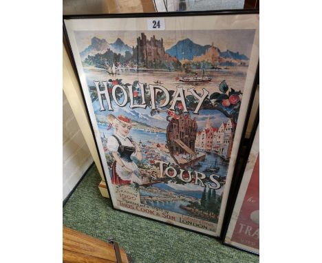 Advertising; Vintage Thomas Cook &amp; Son of London 'Holiday Tours 1900' Poster 45 x 71cm 