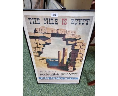Advertising; Vintage Thomas Cook &amp; Son of London 'The Nile is Egypt' Poster 45 x 71cm 