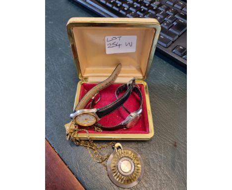 Ladies Harrods watch, Tissot watch and a Vintage Ingersoll watch on chain