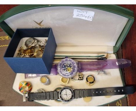 Boxed Camy Fashion Watch set, Swatch watch etc 