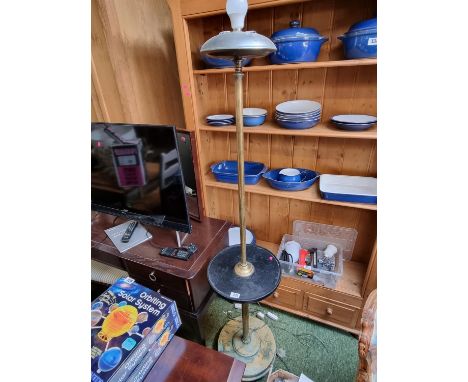 Edwardian Brass Oil Lamp stand with later electrical conversion 