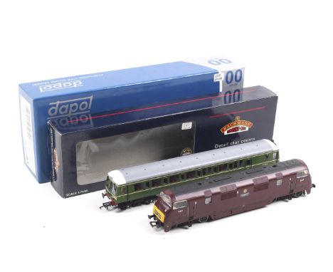 Two OO gauge diesel locomotives. Comprising one Bachmann BR class 42 Warship no. D832 non DCC, and one Dapol BR class 122 no.