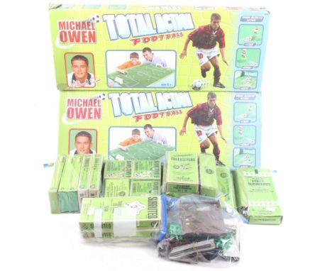 A collection of table football games and accessories. Comprising two sets of Michael Owen total football action plus a range 