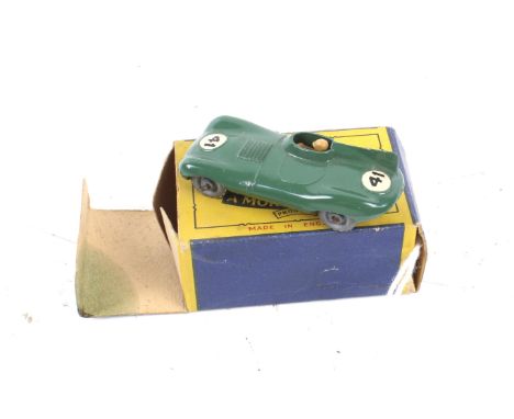 A Moko Lesney Matchbox Series No.41 D Type Jaguar. Diecast model racing car. In original box. H2.5cm