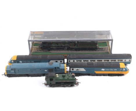A collection of OO gauge locomotives. Comprising one Intercity 125 with one coach unboxed, one class 37 37130 diesel engine, 