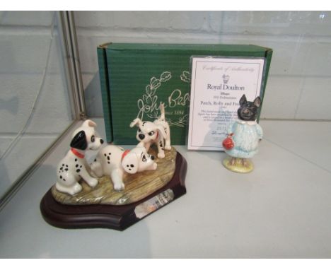 A Beswick Beatrix Potter figure Pig-Wig, together with a Royal Doulton limited edition Disney's 101 Dalmatians figural group 