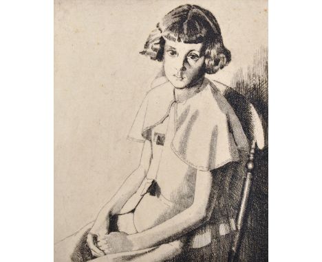 Carl L... Wragg (20th Century) British. 'Mary', Etching, Signed, Inscribed and Dated 1937, Unframed, 5.75" x 4.75", together 