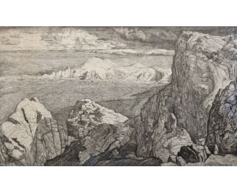Joseph Webb (1908-1962) British. "Rumps Point, The North Cornish Coast and Tintagel", Etching, Signed, Inscribed and Dated 19