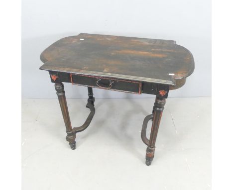 A painted French side table, with single drawer. 89x73x55cm. 