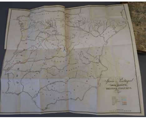 Moore, James - A Narrative of the Campaign of the British Army in Spain, 4th edition, 8vo, diced calf, with 2 folding maps, b