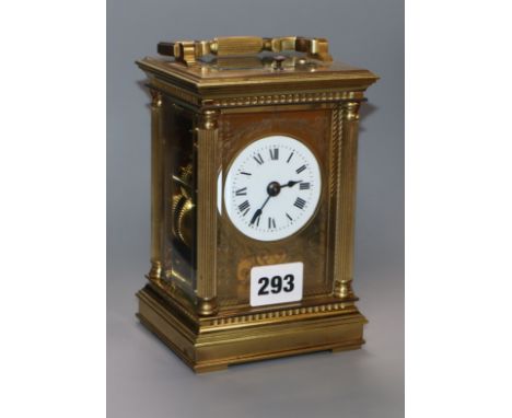 A Charles Frodsham retailed eight day hour repeating carriage clock