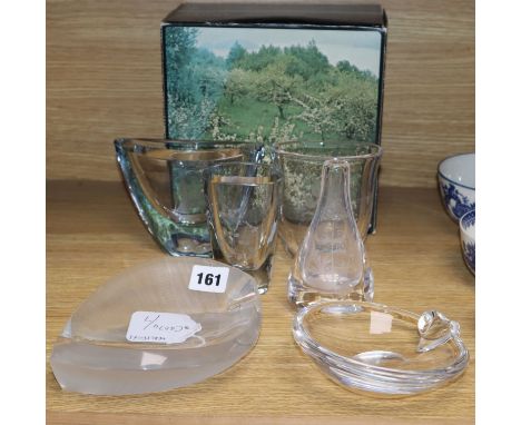 A collection of Orrefors and other signed Studio glass