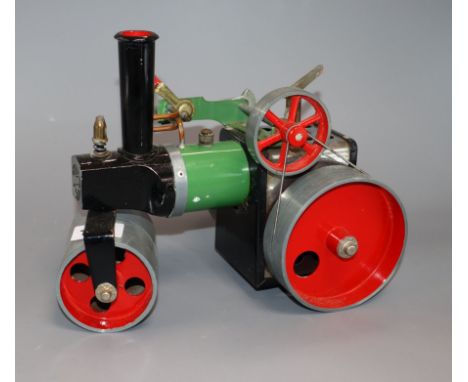 A Mamod steam engine, boxed