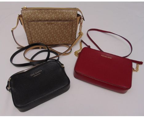 A Ted Baker ladies handbag, a Michael Kors ladies handbag and a DKNY ladies handbag
