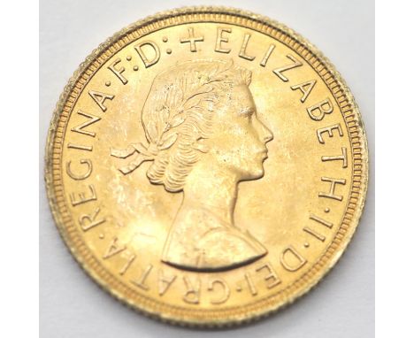 Elizabeth II 1958 full sovereign. P&amp;P Group 1 (£14+VAT for the first lot and £1+VAT for subsequent lots) 