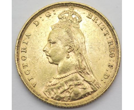 Victoria 1889 full sovereign, Melbourne Mint.P&P Group 1 (£14+VAT for the first lot and £1+VAT for subsequent lots) 