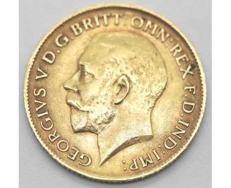 1914 George V half sovereign. P&amp;P Group 1 (£14+VAT for the first lot and £1+VAT for subsequent lots) 