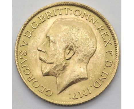 George V 1913 full sovereign. P&amp;P Group 1 (£14+VAT for the first lot and £1+VAT for subsequent lots) 