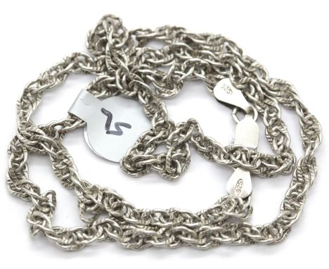 Silver 18", solid link Prince of Wales chain. P&amp;P Group 1 (£14+VAT for the first lot and £1+VAT for subsequent lots) 