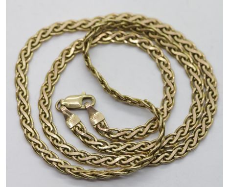 Boxed Gorgeous Gold 9ct gold necklace, L: 46 cm, 6.5g. Marked 9K Italy, in very good condition. P&amp;P Group 1 (£14+VAT for 