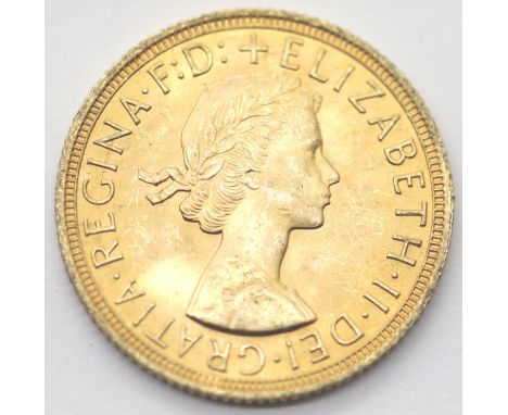 Elizabeth II 1958 full sovereign. P&amp;P Group 1 (£14+VAT for the first lot and £1+VAT for subsequent lots) 