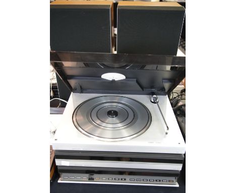 Bang & Olufsen Beomaster 5000 with a Beocord 5000 Cassette Player and a Beogram 5000 Record Player and with Beobox X45 Speake