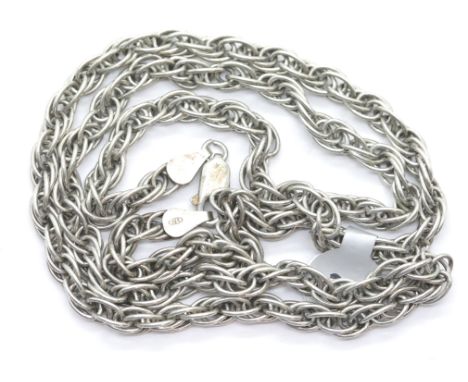 Solid silver heavy 5 mm wide, 22" Prince of Wales chain, 26g. P&amp;P Group 1 (£14+VAT for the first lot and £1+VAT for subse