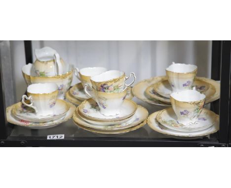 Vienna Thun ceramic 21 piece tea service. P&amp;P Group 3 (£25+VAT for the first lot and £5+VAT for subsequent lots) 
