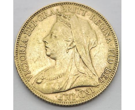 Victoria 1899 full sovereign. P&amp;P Group 1 (£14+VAT for the first lot and £1+VAT for subsequent lots) 