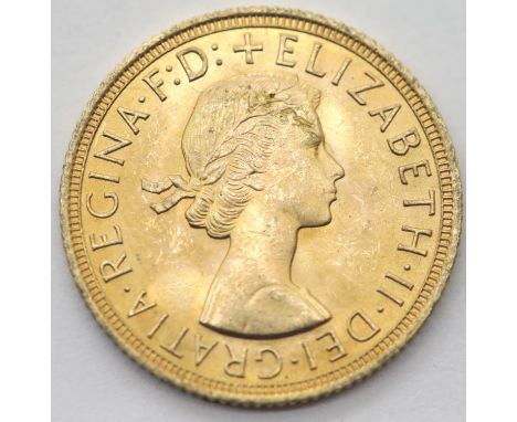 Elizabeth II 1958 full sovereign. P&amp;P Group 1 (£14+VAT for the first lot and £1+VAT for subsequent lots) 