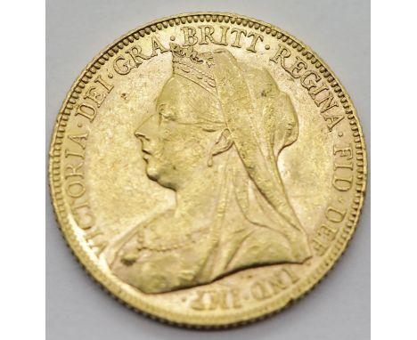 Victoria 1900 full sovereign. P&amp;P Group 1 (£14+VAT for the first lot and £1+VAT for subsequent lots) 