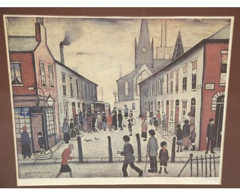 Lawrence Stephen Lowry 1887-1976un numbered Ltd Edition of 850 print with gallery blind stamp, Fever Van, signed in pen lower