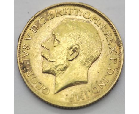 George V 1912 full sovereign. P&amp;P Group 1 (£14+VAT for the first lot and £1+VAT for subsequent lots) 