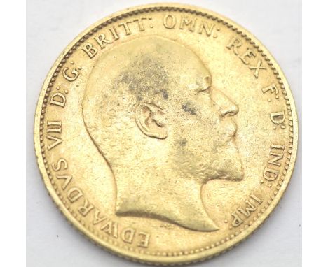 Edward VII 1905 full sovereign. P&amp;P Group 1 (£14+VAT for the first lot and £1+VAT for subsequent lots) 