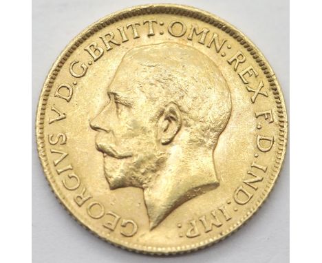 George V 1913 full sovereign. P&amp;P Group 1 (£14+VAT for the first lot and £1+VAT for subsequent lots) 