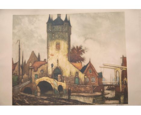 After Alfred van Neste (Belgian 1874 - 1969) hand finished limited edition lithograph, 59 x 49 cm. P&amp;P Group 3, will be s
