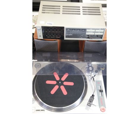 Fisher CA77 Amplifier with a Ion ITT02A Professional Turntable and Sony SS-CCPX11 Stereo Speakers. Advised by vendor as in wo