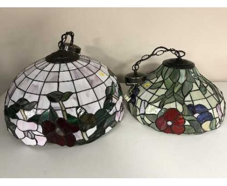 Two contemporary Tiffany style light fittings 