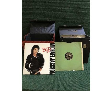 Two boxes of LP records - Elvis, Michael Jackson etc 