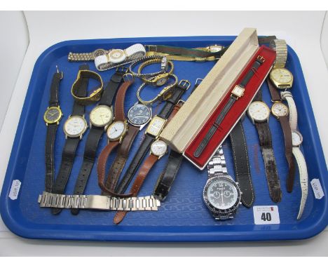 Ladies and Get's Wristwatches, including Hamilton in original box, Rotary, Lorus, Tissot etc :- One Tray 