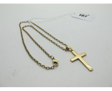 A 9ct Gold Cross Pendant, on a 9ct gold chain (4.5grams). 