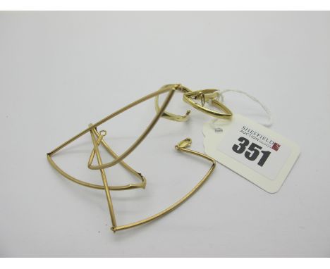 Scrap Gold - a plain necklace stamped "585" (4.5grams); A Bangle, stamped "585" (4.2grams). (2) 