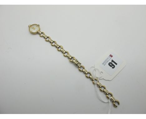 Rotary; A 9ct Gold Cased Ladies Wristwatch, to integral bracelet (broken) (overall weight including movement etc 15grams). 